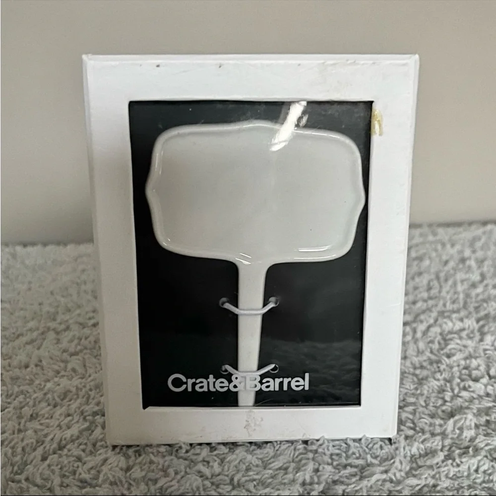 ❄️5/$20 Crate & Barrel Ceramic Cheese Markers w/ Erasable Marker - Set of Six